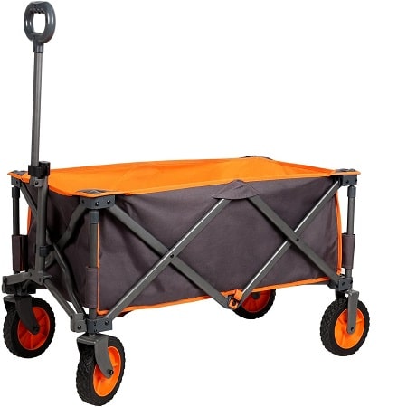 PORTAL Collapsible Folding Utility Wagon Quad Outdoor Rolling Camping Cart